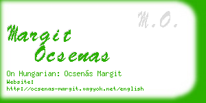 margit ocsenas business card