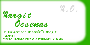 margit ocsenas business card